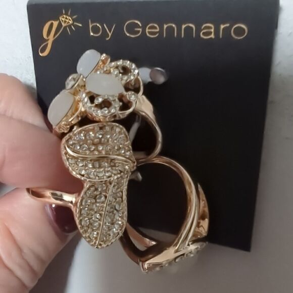 NWT Gold  color Rings Set of 3 - Picture 2 of 3